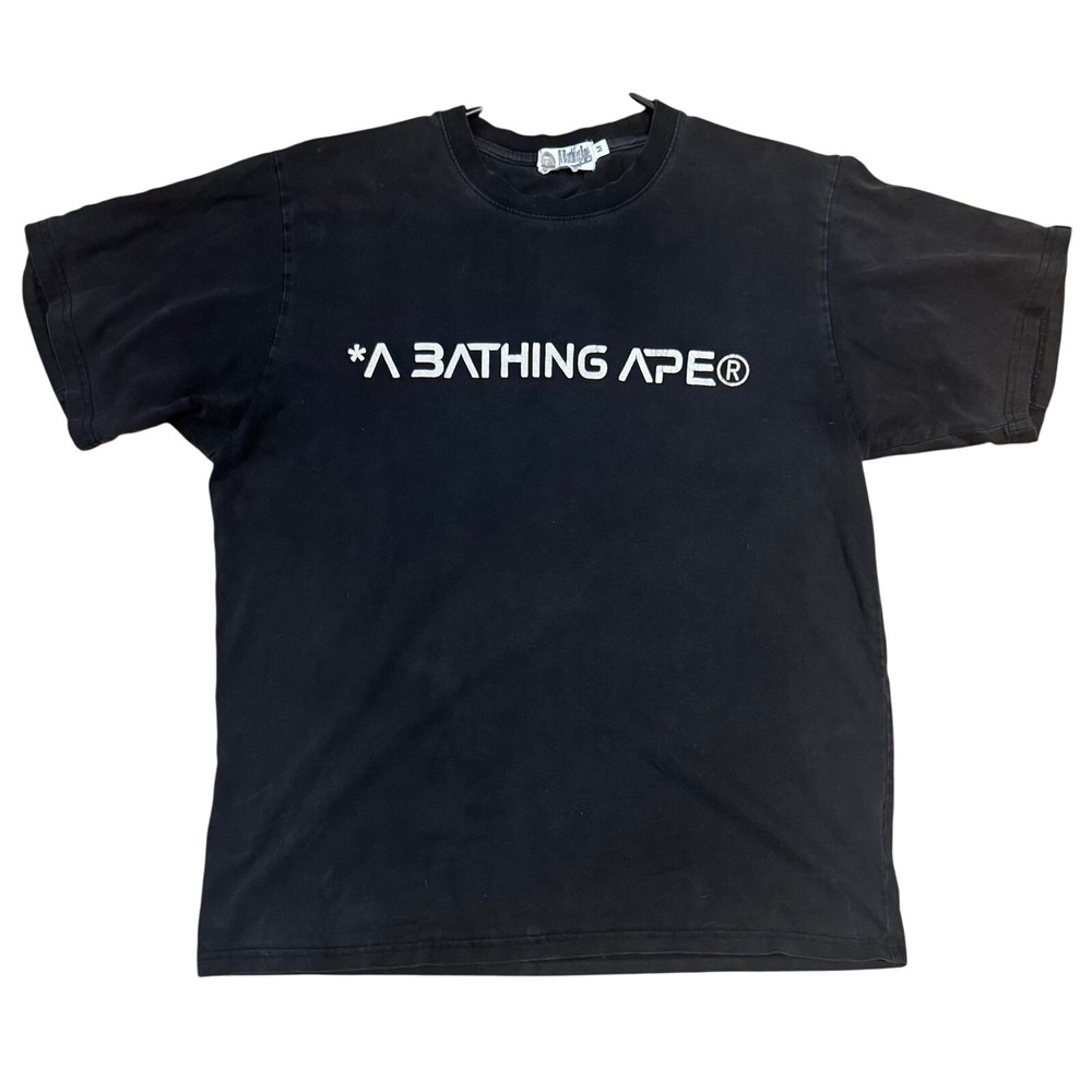 BAPE Ape Head Moon Tee A Bathing Ape Graphic T-Shirt Mens Med Black